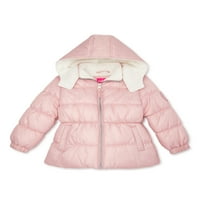 Ružičasta platina za dijete Djevojčica sa čvrstim zimskim jaknom kaput