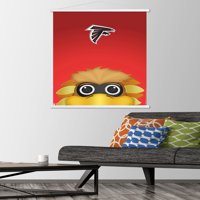Atlanta Falcons - S. Preston Maskota Freddie Zidni poster sa drvenim magnetskim okvirom, 22.375 34