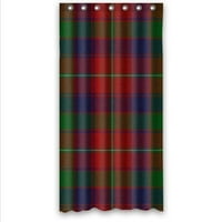 GreenDecor Red Scottish Tartan Plaid Print vodootporna zavjesa za tuširanje s kukama veličina pribora