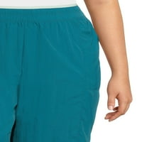 Reebok ženske Plus Size focus Track tkane pantalone sa prednjim džepovima i zadnjim džepom sa zatvaračem