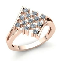 Prirodno 0,5CT okruglo rezanje Dijamantne dame Jedinstvena fantastična godišnjica angažman prsten od punog