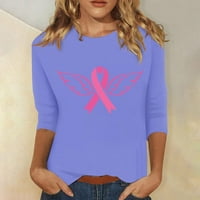clios ženske grudi rak majice Pink Ribbon grafički Tees tinejdžerke rukav Tops Dressy Casual bluza rak dojke ratnik majice
