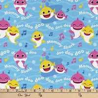 Nickelodeon Baby Shark 44 pamuk Baby Sharks tkanina za šivanje i zanat yd po vijku, višebojna