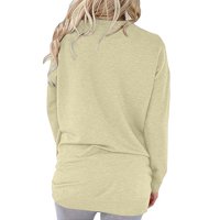 Dukseri za žene ženska jesenska modna zip dukseva duge rukave dukserice pulover duksev povremene boje pune boje s džepovima žutom m