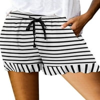 Ženske lagane kratke hlače Casual Baggy Trendi kratke hlače Elastična struka kratke hlače