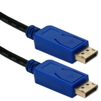 6ft DisplayPort ultrahd 4k crni kabel sa plavim konektorima i zasunima