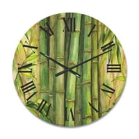 PRONAĐEDAČA Svijetli i zeleni bambusov zidni sat stabljika