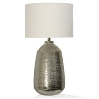 Amara stolna lampa-srebro staklo i Čelični Metal