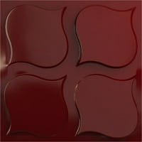 Ekena Millwork 5 8 W 5 8 H Clover EnduraWall dekorativna 3d zidna ploča, Gloss Merlot