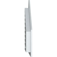 Ekena Millwork 16 W 26 H pola vrha gornji lijevi nagib: funkcionalan, PVC Zabatni otvor w 1 4 ravni okvir