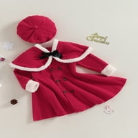 Arvbitana 4T 5T 6T 7T Djeca dječje djevojke Božićna odjeća za pramcu za patchwork dugih rukava Jakna A-line