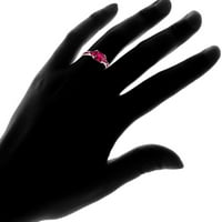 Carat T. G. W. Ruby 18kt bijeli pozlaćeni prsten