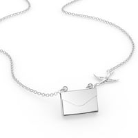 Ogrlica sa medaljonom volim Dominiku šarenu u srebrnoj koverti Neonblond