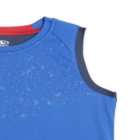 Athletic Works Boys ' Soccer One Color Splatter Print Tank Top, Veličine 4 - & Husky