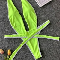 Fesfesfes Monokini za žene Halter vrat kupaći kostim modna boja udobna labava rukava kupaći kostim Top bluza Casual klirens ispod 10$