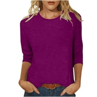 Giftesty Womens Plus Size Clearance Ženska Moda štampana labava majica rukavi bluza okrugli vrat Casual