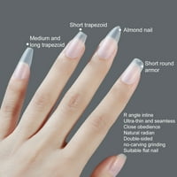 Bo lažni nokti lako Zalijepi dugotrajni uklonjivi prozirni mat produžetak noktiju akril Extra kratki Savjeti