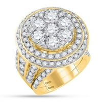 14k dijamantski vjenčani prsten od žutog zlata Cttw