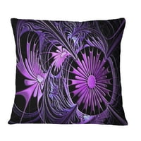 Dizajnerski reljefni ljubičasti cvjetni oblici - cvjetni jastuk za bacanje - 12x20