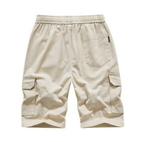 Teretni šorc s popustom za muškarce čista boja na otvorenom Pocket Beach Work Casual Cargo Shorts pantalone bijeli