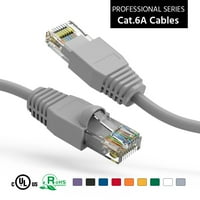 25ft Cat6A UTP Ethernet mreža kabl za pokretanje siva, pakovanje