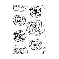 Fiorella Površinski Dizajn 'Line Art Rose 15' Canvas Art
