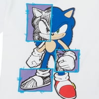 Sonic Ježa s kratkim rukavima kratkih rukava, 2-pakovanje, veličina 4-18