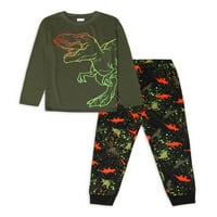 Jellifish Kids Boys gornji dio dugih rukava i Jogger pantalone, 2-dijelni set za spavanje pidžame, veličine