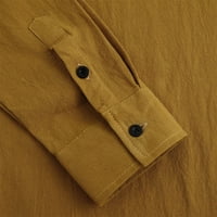Button Down Shirts for Men Slim Fit jednobojna duga rukava rever Shirt sa džepnim modnim udobnim lakim