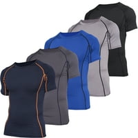 Paket: muški kratki rukav kompresijska košulja osnovnog sloja potkošulje Active Athletic Dry Fit Top