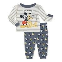 Mickey Mouse Baby Boy Pamučna spavaća odjeća, veličina 9m-24m