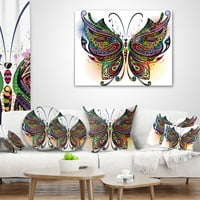 Designart šareni leptir-apstraktni jastuk za bacanje - 12x20
