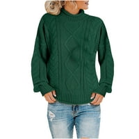 Pad džempera za žene trendy dugi rukav moda ispod $ ženski casual soild dugih rukava debeli pleteni pulover