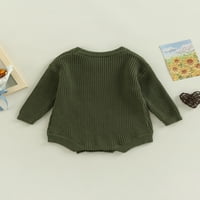 Bagilaanoe Newborn Baby Girl Boy Knit Rompers džemper s dugim rukavima bodići za djecu, Jesen zimski jedan kombinezon