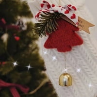Božićni ukrasi plišali božićno drvcu viseći sa zvono na drvenim oblogom za viseće zalihe Svečane sezone