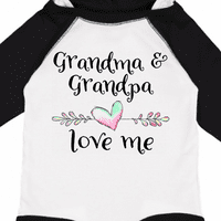 Inktastic baka i djed me vole-poklon za unuče srca za dječaka ili djevojčicu bodi dugih rukava