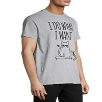 Muške i velike muškarce Humor, radim ono što želim majicu Kitty grafičke majice