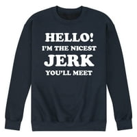 Trenutna poruka-Zdravo najljepši kreten kojeg ćete upoznati-muški pulover od flisa za vrat