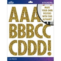 Stick XL Naljepnice za abecede Zlatno Glitter Futura Regular XL