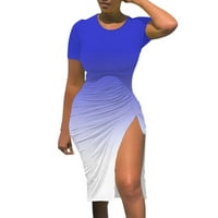 KaLI_store prolećne haljine za žene ženske letnje haljine sa džepovima plaža haljina plava, S