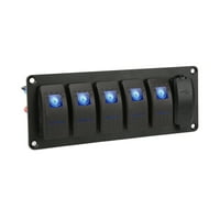 Tebru 12v-24v panel prekidača za bande sa dvostrukim USB 5V3. 4A plavim pozadinskim osvjetljenjem LED