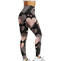 Valentinovo Print yoga hlače visokog struka za ženske tajice kompresijske joge za trčanje fitnes tajice