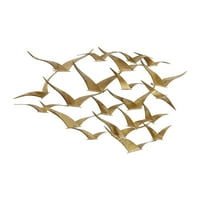 Decmode Gold Metal Fillirano leteći jato zbir ptica