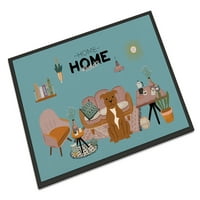 Brown Staffordshire Bull Terrier Sweet Home Door Mat