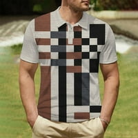 Corashan Muns Golf Majica Muška golf majica Casual Sports V izrez rebrani ovratnik kratki rukav modni