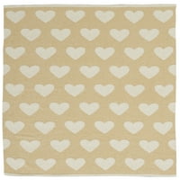 Nourison plushlines Metallic Hearts Gold Dekorativno bacanje pokrivač 30 40