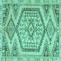 Ahgly Company Zatvoreni Pravougaonik Perzijski Tirkizno Plavi Tradicionalni Tepisi, 8' 12'