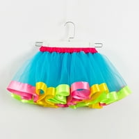 Binmer Toddler Baby Girls Slatka Rainbow Net Pređa Princeza Pettiskirt Višebojna Suknja