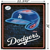 Los Angeles Dodgers - Neonska kaciga zidni poster, 22.375 34