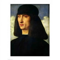 Portret mladog čovjeka štampa postera Giovannija Bellinija-in